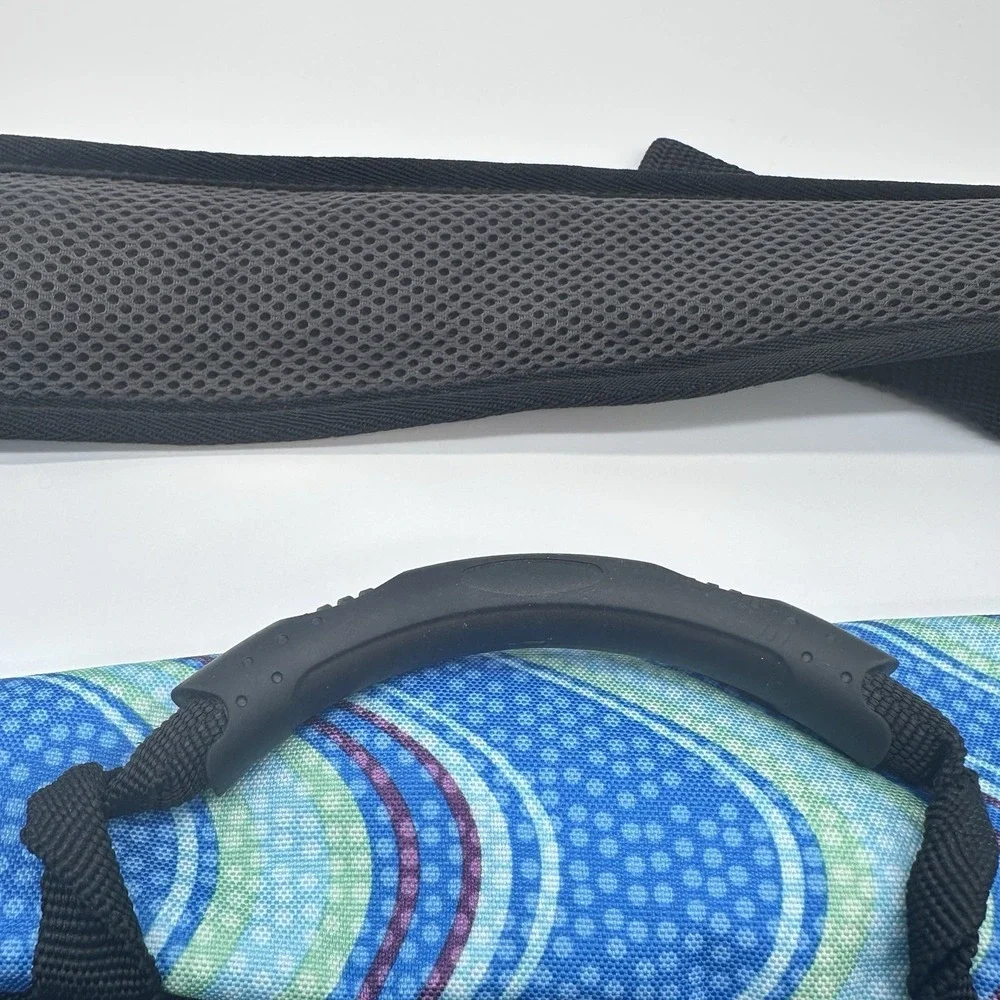 LL‎ Bean Messenger Bag Blue Black Laptop Compartment Daily Organizer Travel Bag